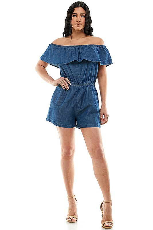 Denim Me Now Romper