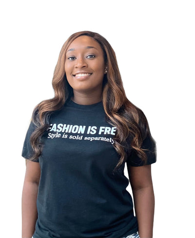 Fashion Is Free Black T-shirt