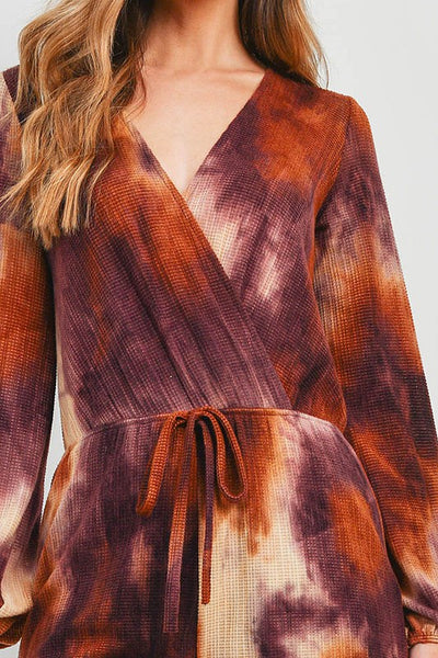 Rust Tie-Dye Romper