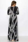 Venechia Maxi Dress ( BLACK/ IVORY )