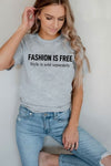 Fashion Is Free Black T-shirt