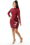 More To Give Burgundy Dress