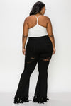 Black Bell Bottom Jeans Plus Size