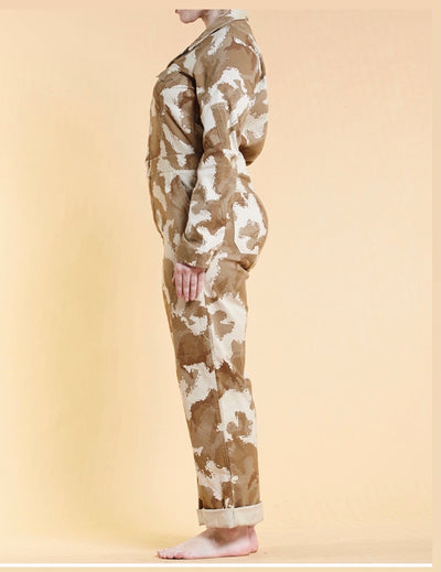 Plus Size Camo Jumpsuit