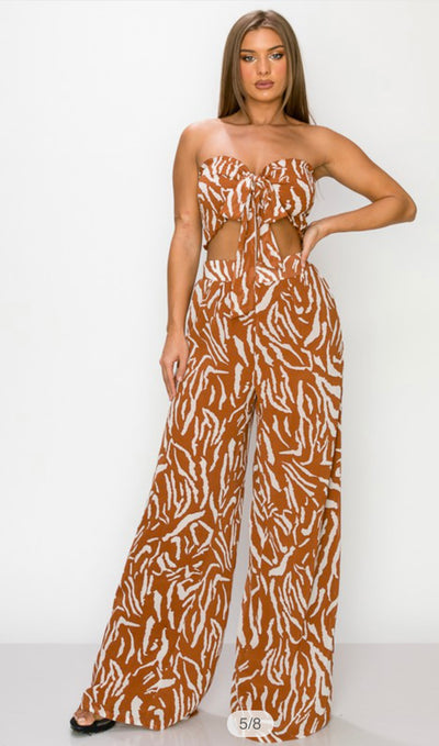 Safari Palazzo Pant Set