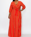 V Neck Maxi Dress