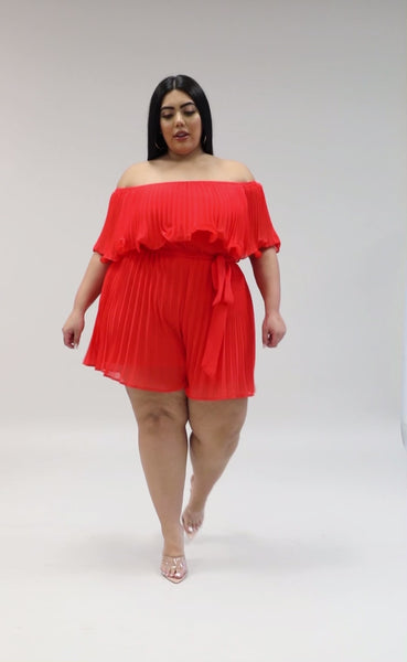 Plus Size Coral Me Romper