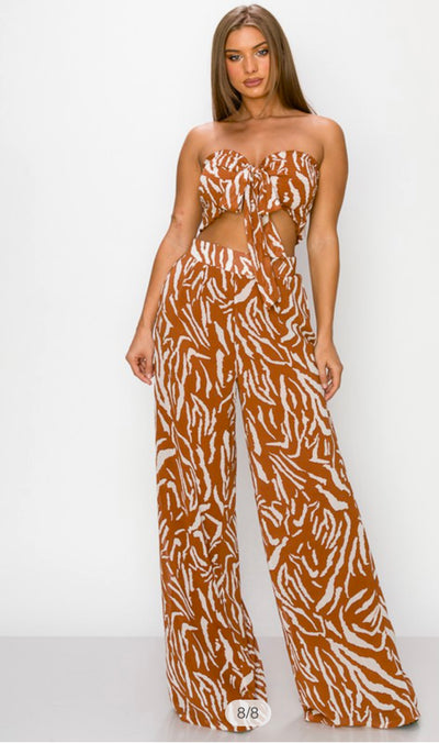 Safari Palazzo Pant Set