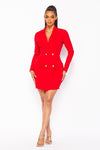 REALLY TRUE LOVE RED TUXEDO DRESS