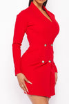 REALLY TRUE LOVE RED TUXEDO DRESS