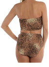 Golden Animal Print 2 Piece Swimsuit