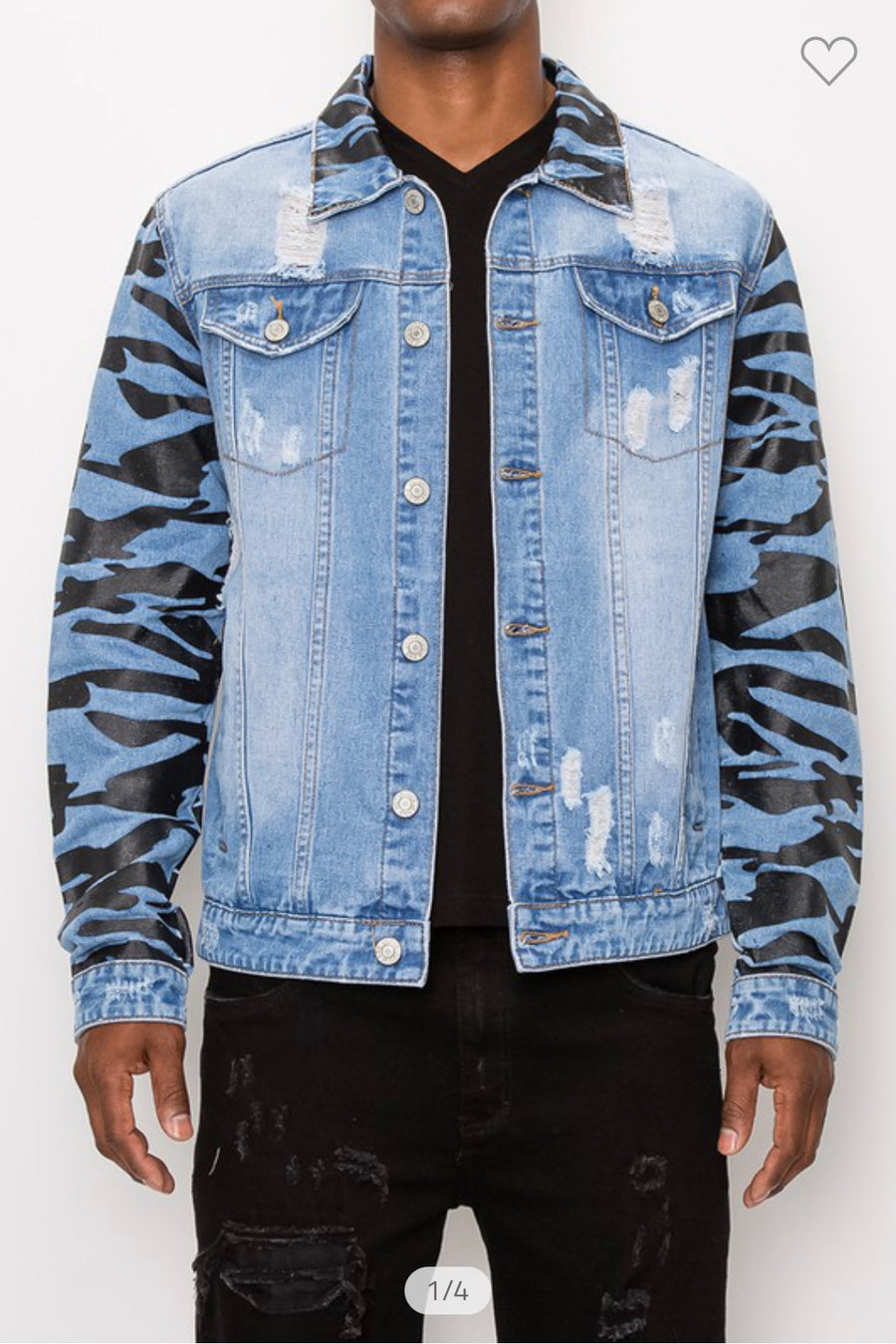 Off white denim on sale jacket spray paint