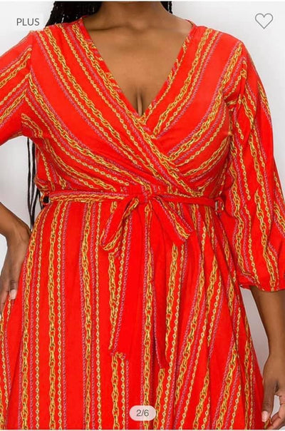 V Neck Maxi Dress